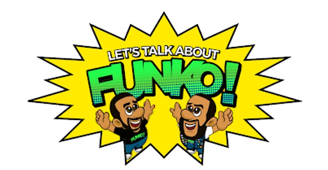 Let’s Talk About Funko channel logo featuring two illustrated hosts